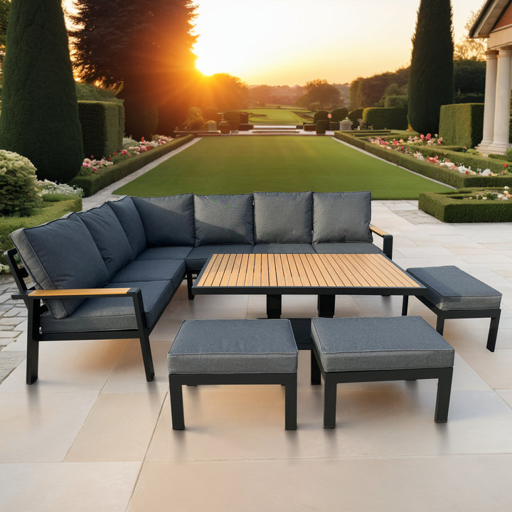 Wynn Rectangular Corner Corner Casual Dining Set with Rise & Fall Table | KENT ONLY DELIVERY