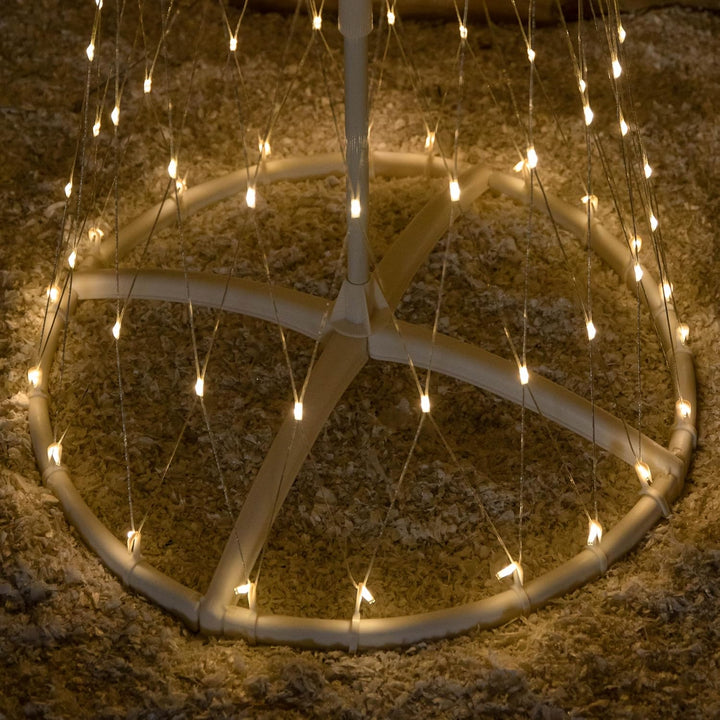 250cm Cone Christmas Tree with 320 Warm White LEDs and Remote Control