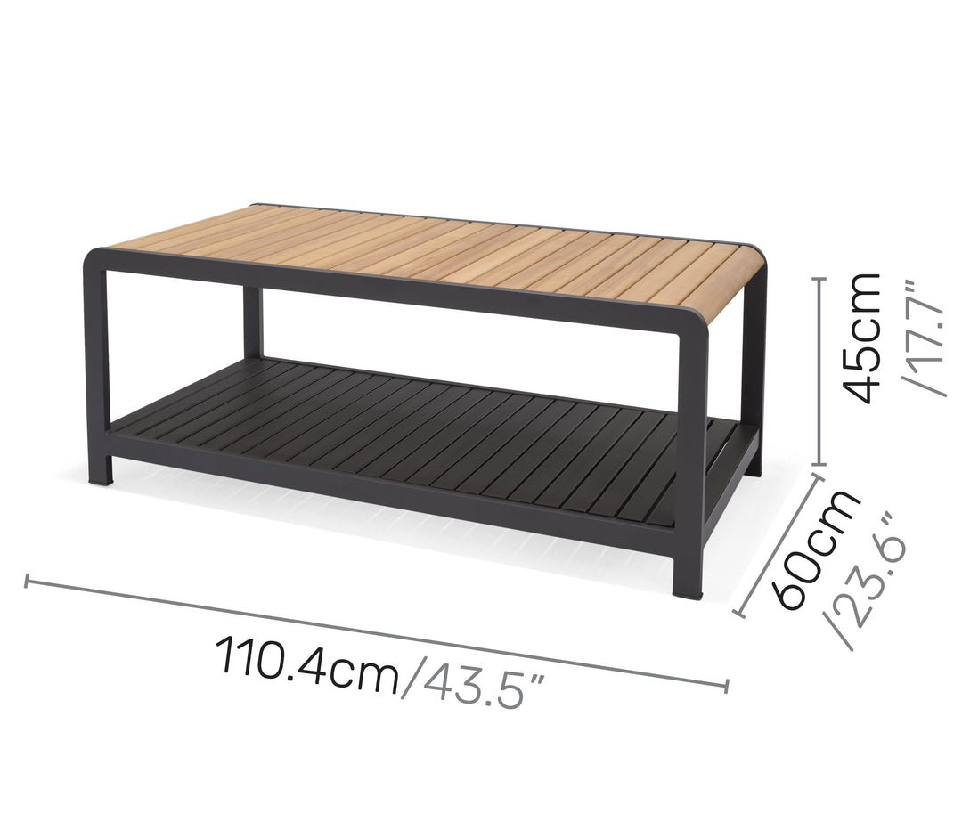 Lifestyle Garden Amber Rectangular Coffee Table 110x60cm