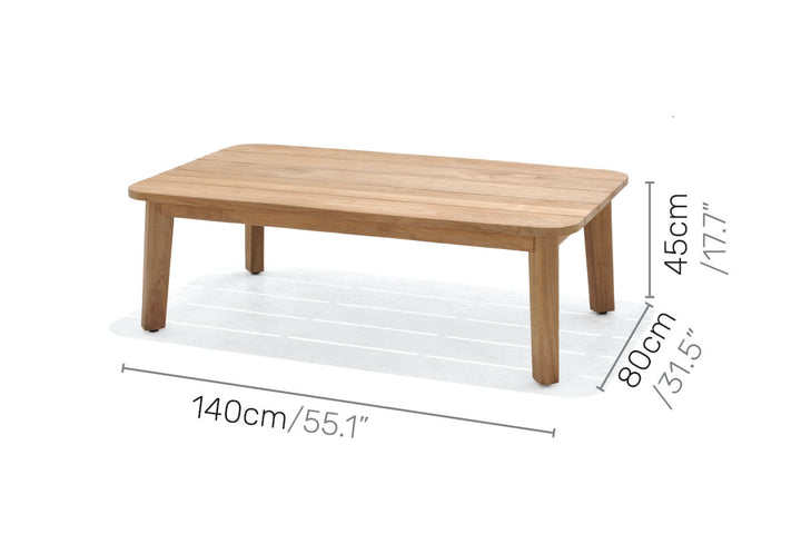 Bahamas Teak Coffee Table 140X80cm