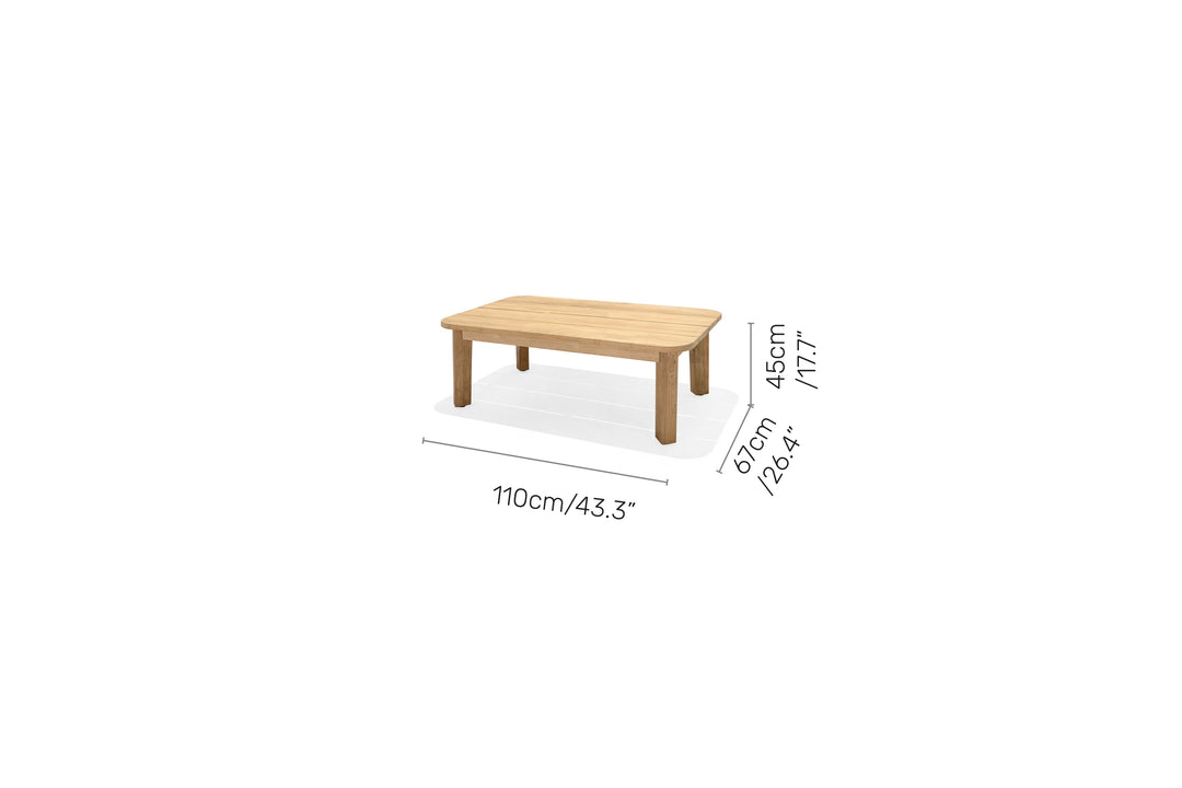 Bahamas Teak Coffee Table 110X67cm