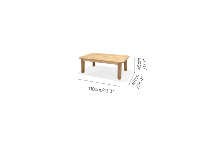 Bahamas Teak Coffee Table 110X67cm