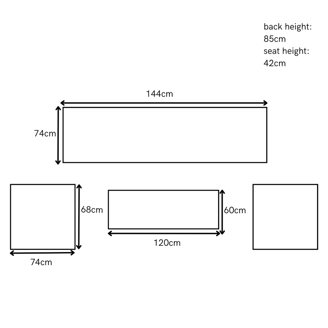 Bellagio Rope Sofa Set with Coffee Table | KENT ONLY DELIVERY