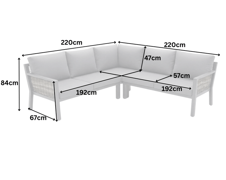 Caesar Corner Set with Rise & Fall Table | KENT ONLY DELIVERY