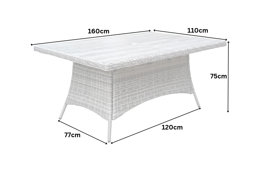 Savannah 6 Seater Rectangular Dining Set - Dark Willow | KENT ONLY DELIVERY