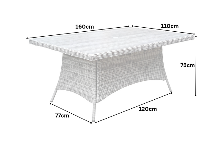 Savannah 6 Seater Rectangular Dining Set - Dark Willow | KENT ONLY DELIVERY