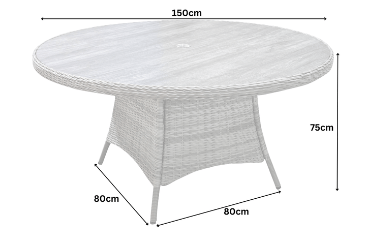 California 6 Seater Round Dining Set - Dark Willow | KENT ONLY DELIVERY