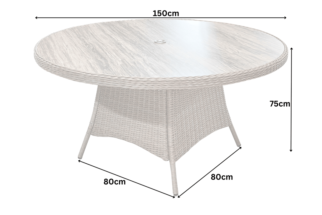 Savannah 6 Seater Round Dining Set - Light Oak | KENT ONLY DELIVERY