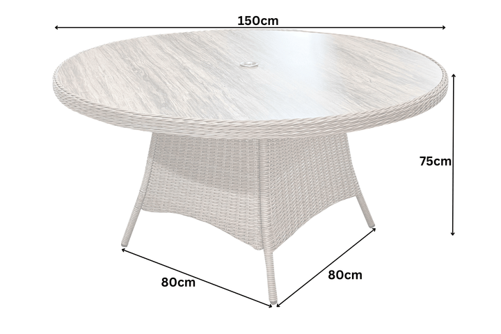 Savannah 6 Seater Round Dining Set - Light Oak | KENT ONLY DELIVERY