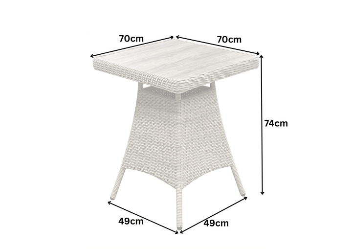 Savannah 2 Seater Square Bistro Coffee Set - Light Oak