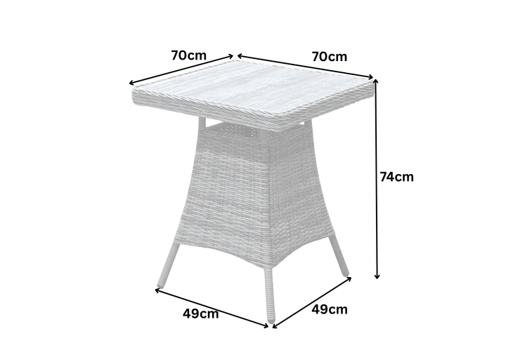 Savannah 2 Seater Square Bistro Coffee Set - Dark Willow
