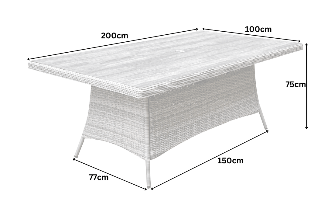 Savannah 8 Seater Rectangular Dining Set - Dark Willow | KENT ONLY DELIVERY