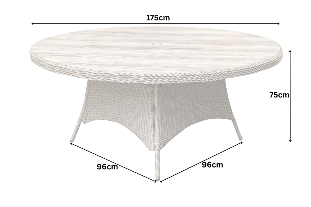 California 8 Seater Round Dining Set - Light Oak | KENT ONLY DELIVERY