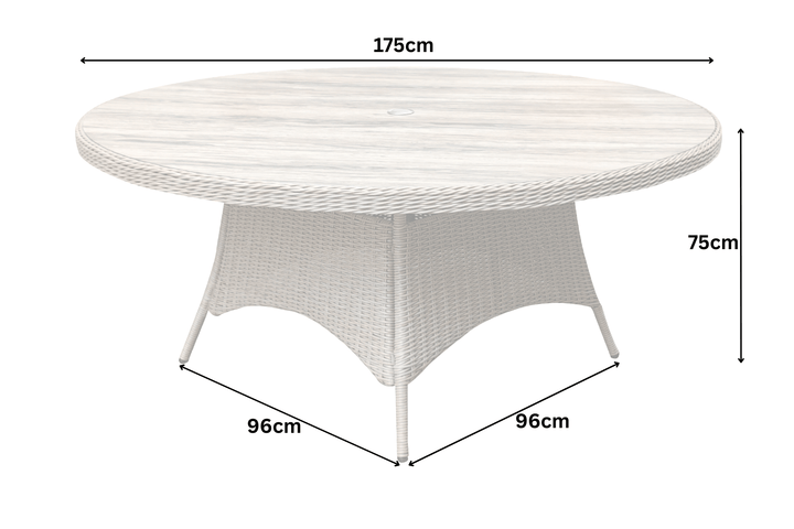 California 8 Seater Round Dining Set - Light Oak | KENT ONLY DELIVERY
