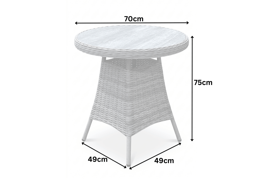 Savannah 2 Seater Round Bistro Coffee Set - Dark Willow