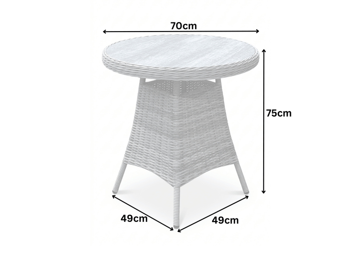 Savannah 2 Seater Round Bistro Coffee Set - Dark Willow