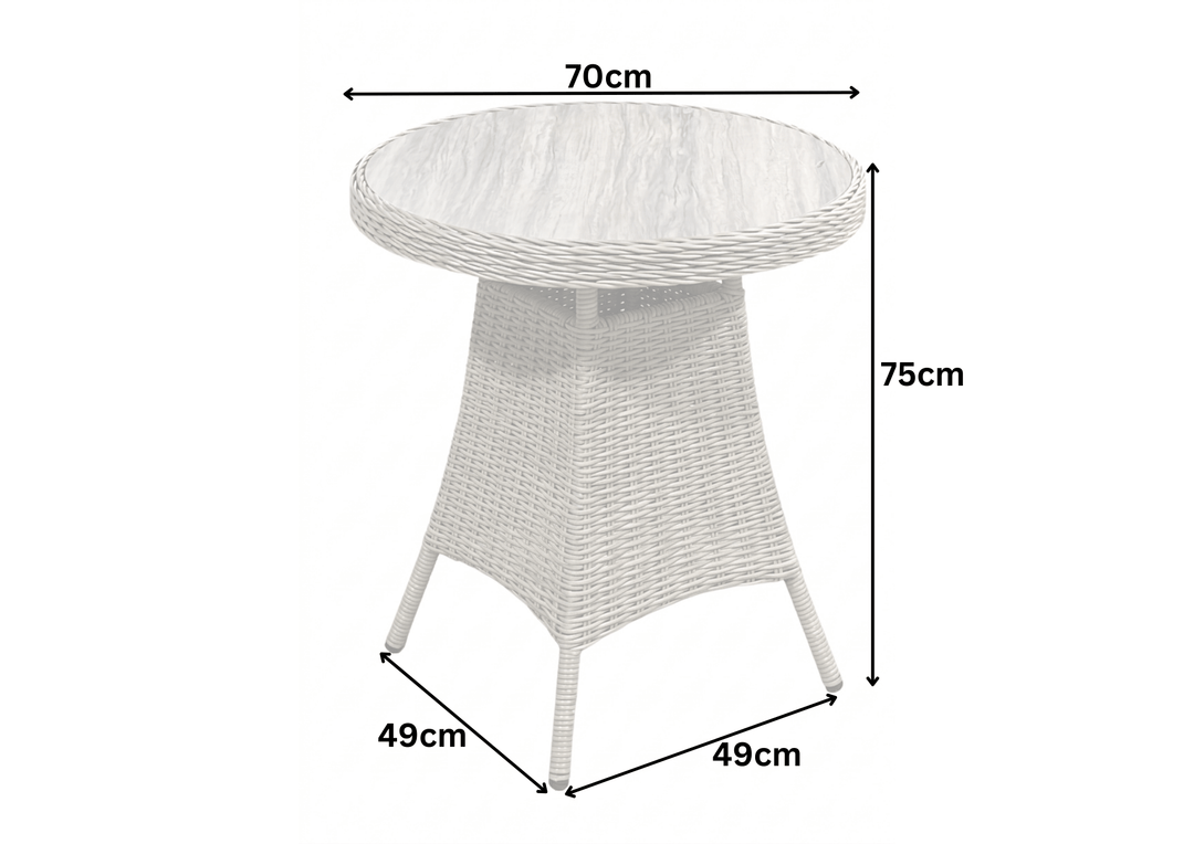 Cambridge 2 Seater Round Bistro Coffee Set - Light Oak