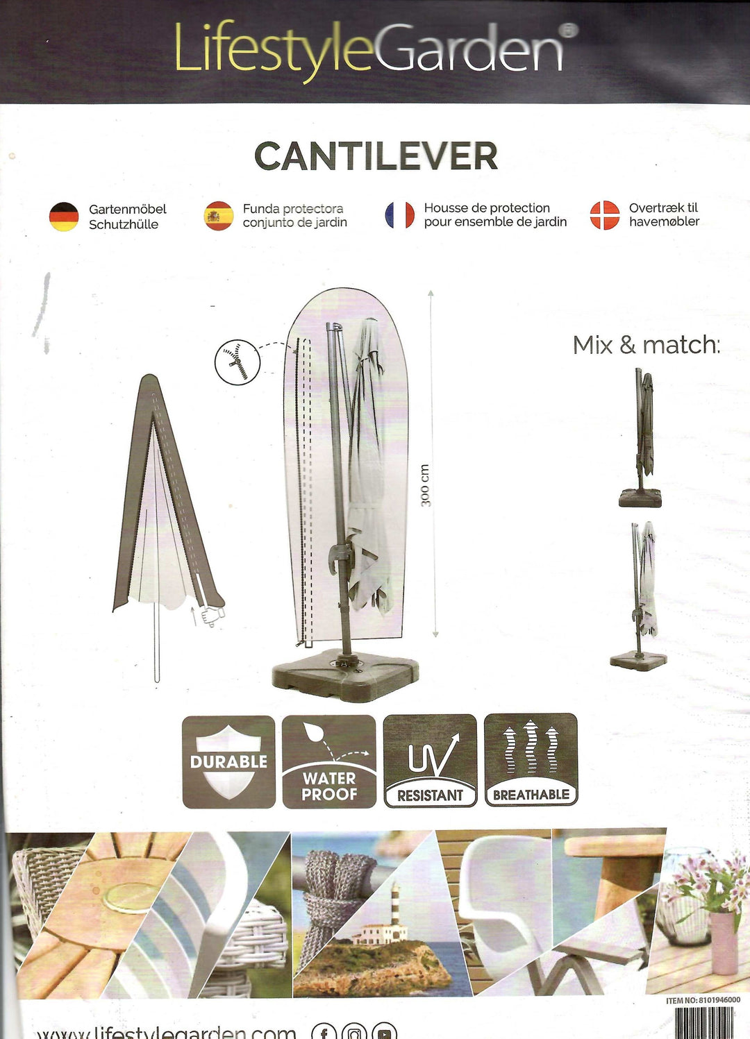 Lifestyle Garden Cantilever Parasol Cover