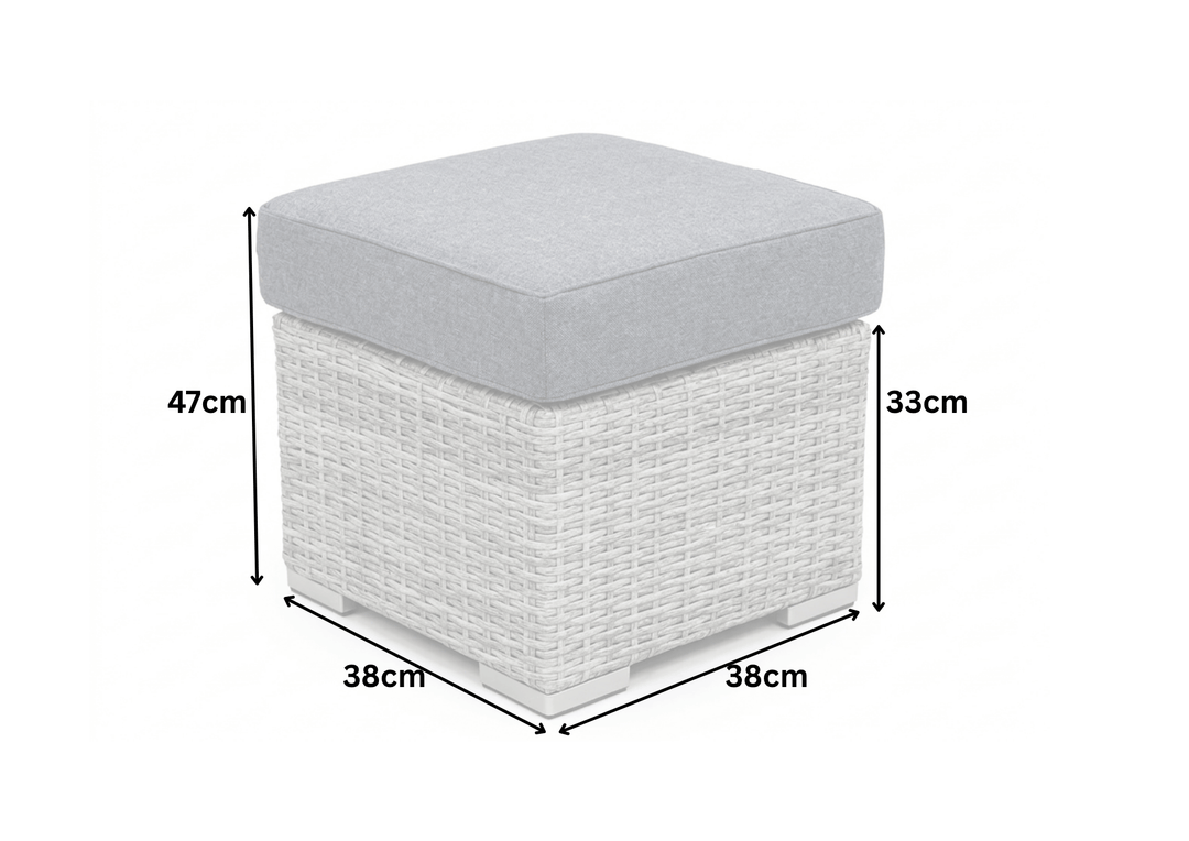 Capri Rattan Outdoor Corner Sofa Set with Height Adjustable Table (With Stools) | KENT ONLY DELIVERY