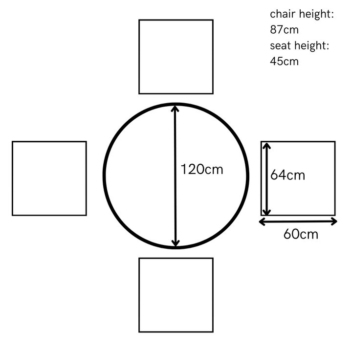 Cosmopolitan 4 Seat Round Dining Set