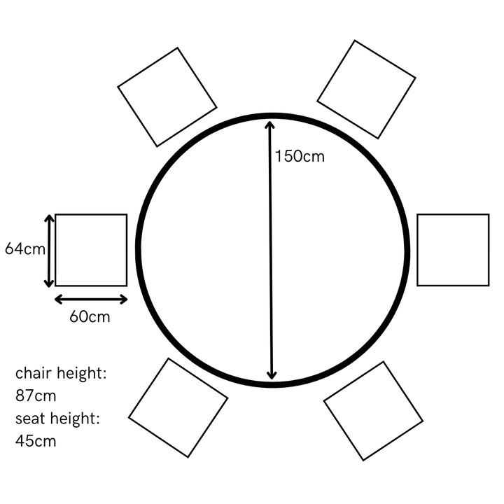 Cosmopolitan 6 Seat Round Dining Set | KENT ONLY DELIVERY