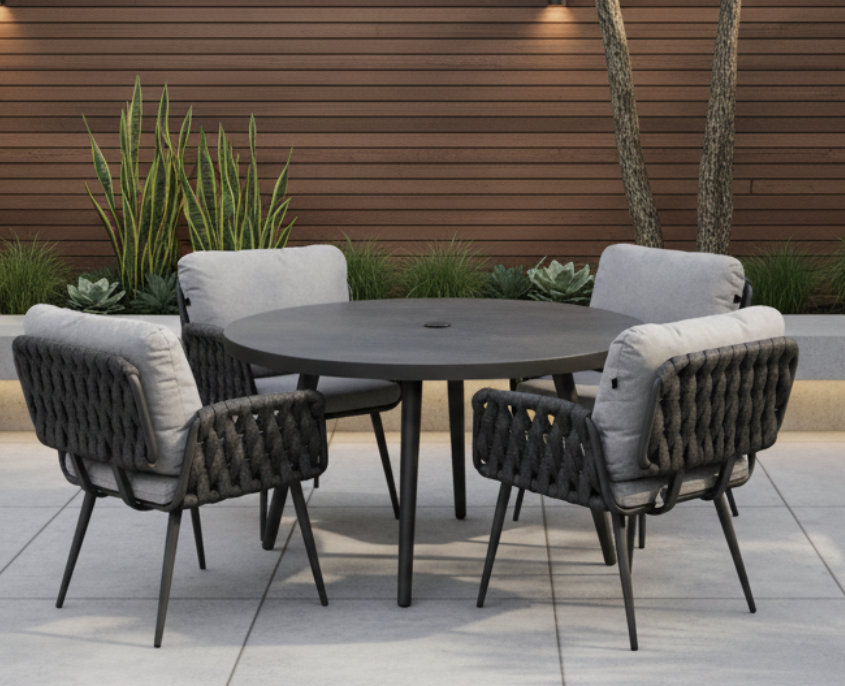 Cosmopolitan 4 Seat Round Dining Set