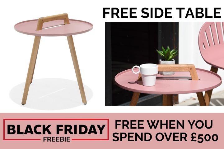 BLACK FRIDAY FREEBIE Lifestyle Garden Nassau 50cm Coffee Table - Pink FREE WHEN YOU SPEND OVER £500