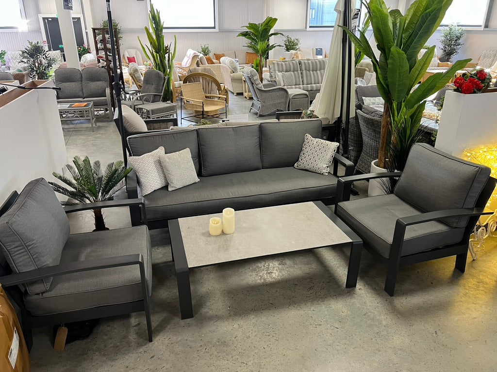 St. Lucia 3 Seater Sofa Set in Anthracite