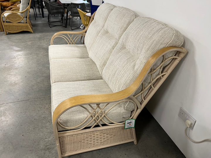 Three Seat Cane Sofa | EX DISPLAY | KENT ONLY DELIVERY