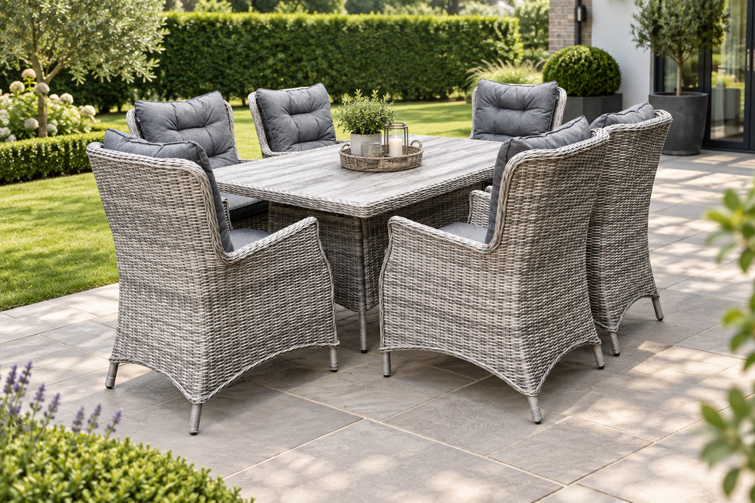 Savannah 6 Seater Rectangular Dining Set - Dark Willow | KENT ONLY DELIVERY