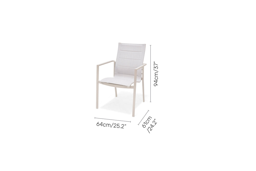 Lifestyle Garden Urbanite Light Deluxe Padded 6 Seat Round Dining Set