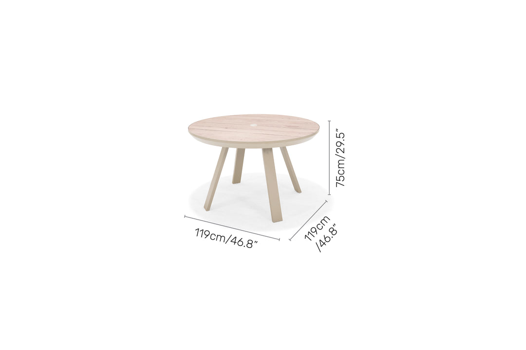 Lifestyle Garden Urbanite Light Deluxe Padded 4 Seat Round Dining Set