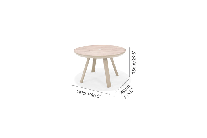 Lifestyle Garden Urbanite Light Deluxe Padded 4 Seat Round Dining Set