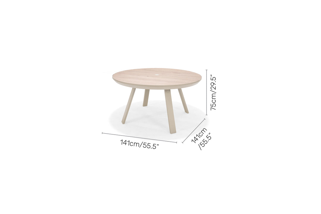 Lifestyle Garden Urbanite Light Deluxe Padded 6 Seat Round Dining Set
