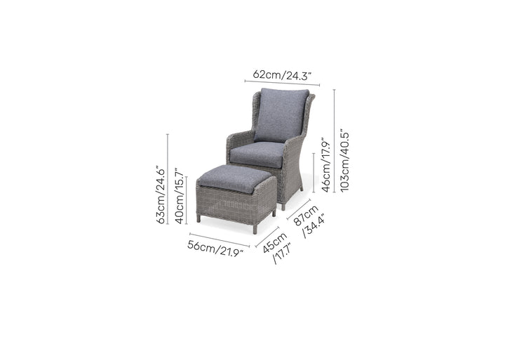 Martinique Dark Deluxe Chair Set