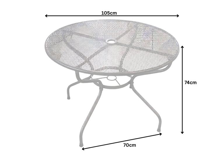 Royal Garden Elagence 4 Seat Round Dining Set with Olive Green Cushions, Parasol and Base