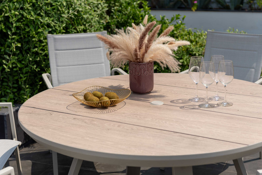 Lifestyle Garden Urbanite Light Deluxe Padded 6 Seat Round Dining Set