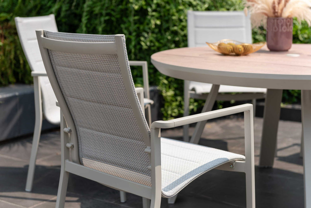 Lifestyle Garden Urbanite Light Deluxe Padded 6 Seat Round Dining Set