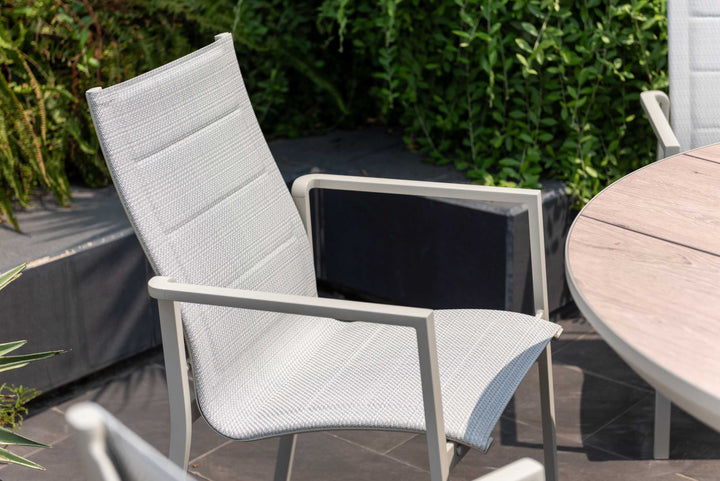 Lifestyle Garden Urbanite Light Deluxe Padded 4 Seat Round Dining Set