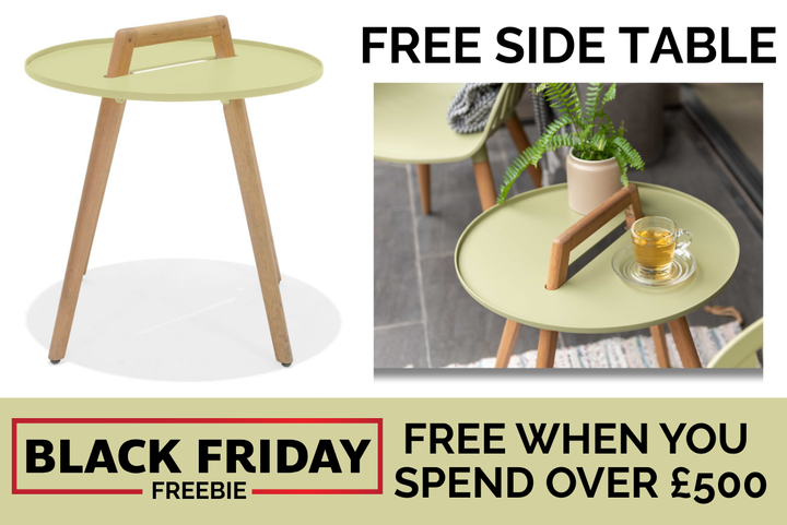 BLACK FRIDAY FREEBIE Lifestyle Garden Nassau 50cm Coffee Table - Green FREE WHEN YOU SPEND OVER £500