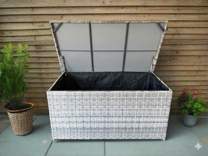 California Weather Proof Storage Chest Style Box with Liner in Dark Willow