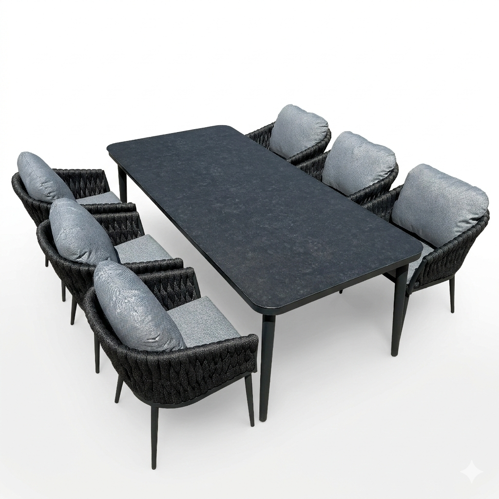 Flamingo 6 Seat Rectangular Dining Set