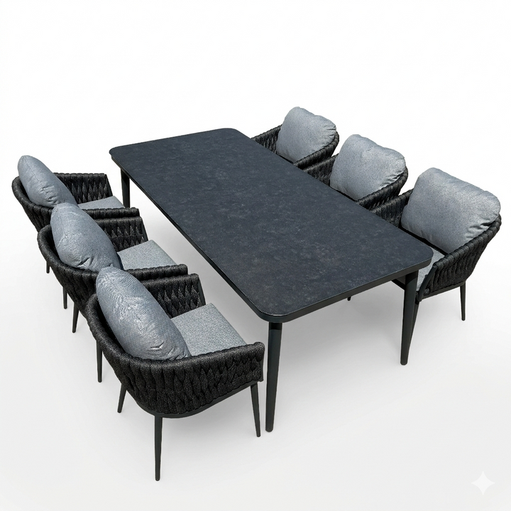 Flamingo 6 Seat Rectangular Dining Set