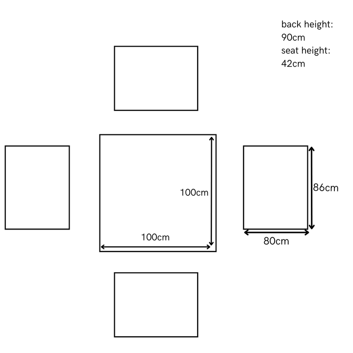 Grande 4 Seat Lounge Set with Rise & Fall Table PLUS 2 FREE SIDE TABLES & WEATHERPROOF COVERS | KENT ONLY DELIVERY