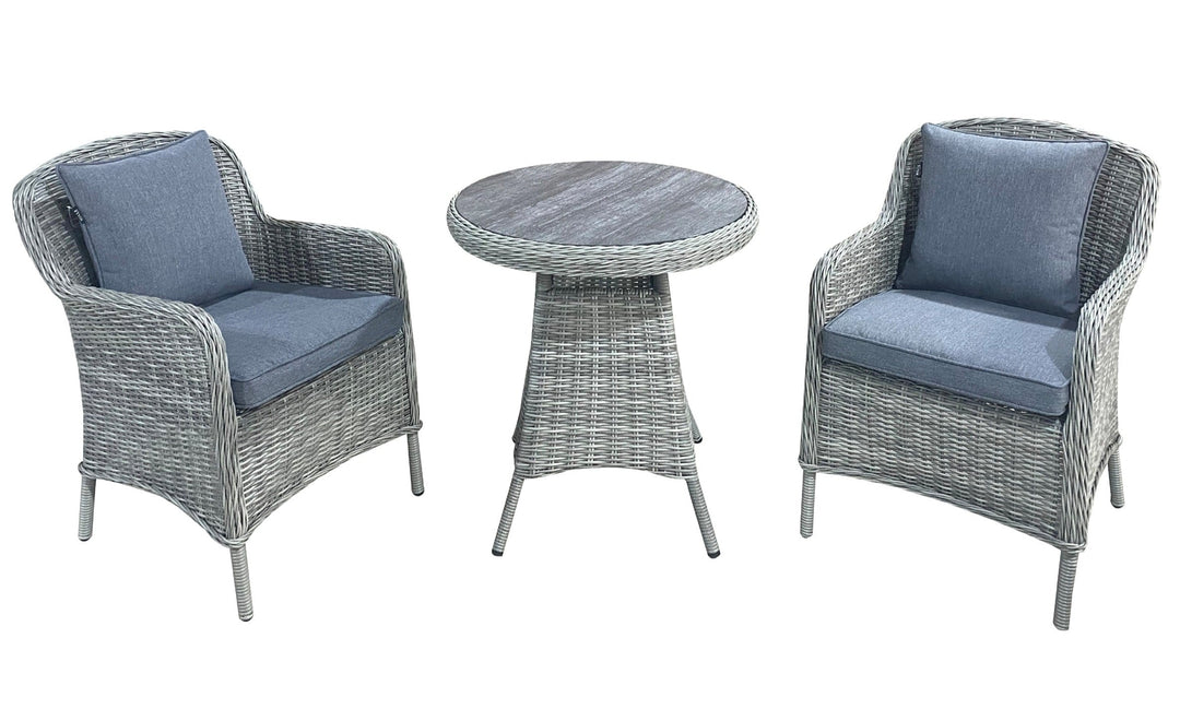 Oxford 2 Seater Round Bistro Coffee Set - Dark Willow