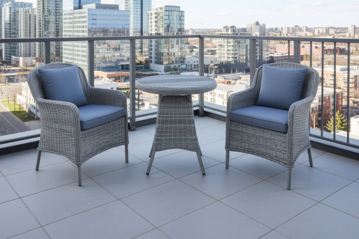 Oxford 2 Seater Round Bistro Coffee Set - Dark Willow