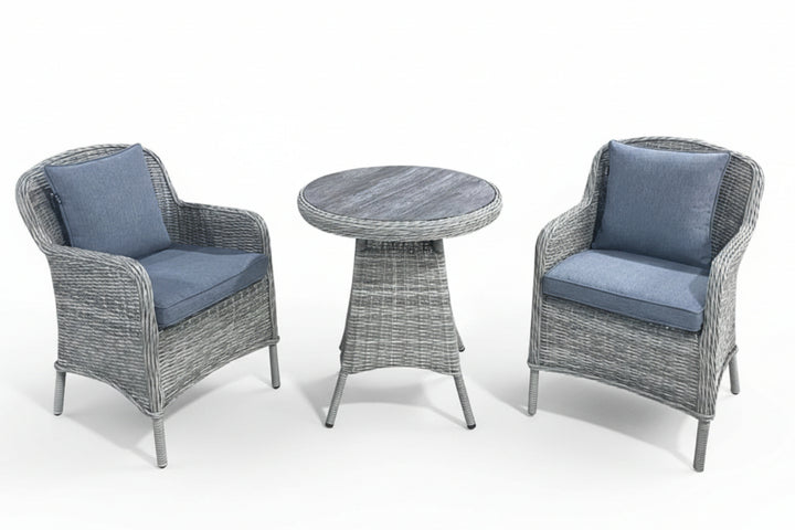 Oxford 2 Seater Round Bistro Coffee Set - Dark Willow