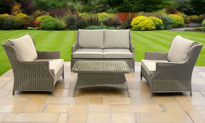 Royal Deluxe Sofa Set - Light Oak
