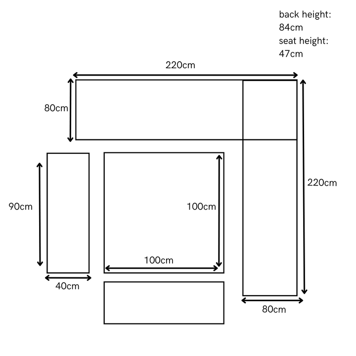 Hamilton Rattan Outdoor Corner Sofa Set with Height Adjustable Table - Light Oak