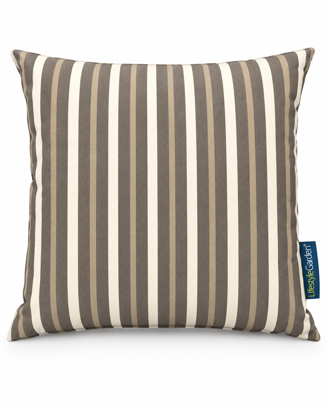 Coffee Stripe Outdoor Scatter Cushion 35x35cm - Lifestyle Garden
